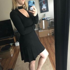 Express Cut Out Mini Dress M Long Sleeve Dress